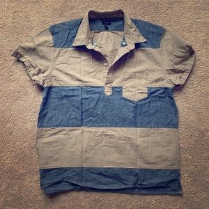 JCrew / Linen Pull-over / Button down